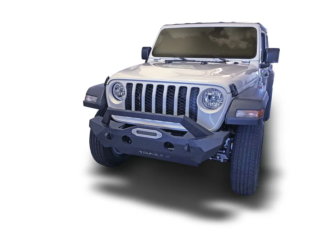 JL08T – TRAILFX Bumper, One Piece Stubby Design Direct-Fit Mounting Hardware Included With Grille Guard LED Light Bar...